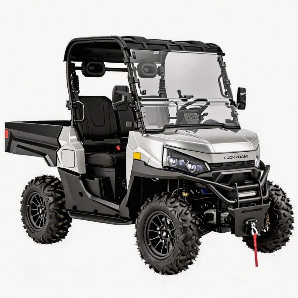 10KW AC-motor 4WD Elektrisk UTV 1000kg Bogsering för jaktranch