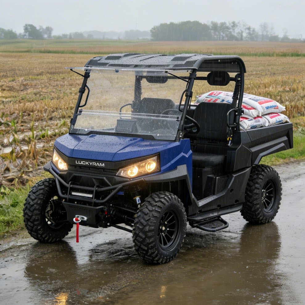 4WD Farm UTV PKE Keyless 80-100 km räckvidd 14 tums terrängdäck