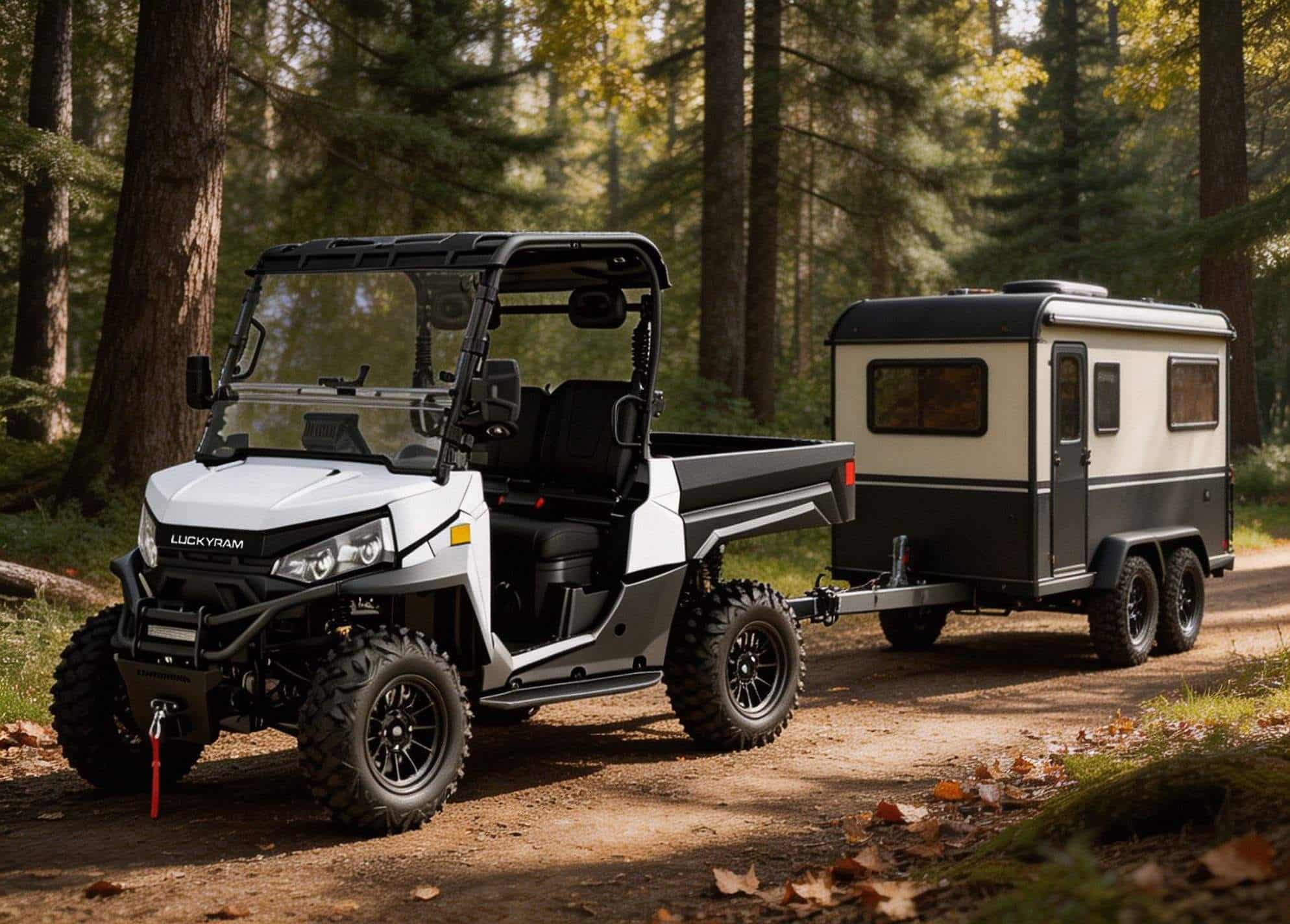 4WD Off Road elektrisk UTV 73.6V PKE Keyless 20KW Peak Power 670kg