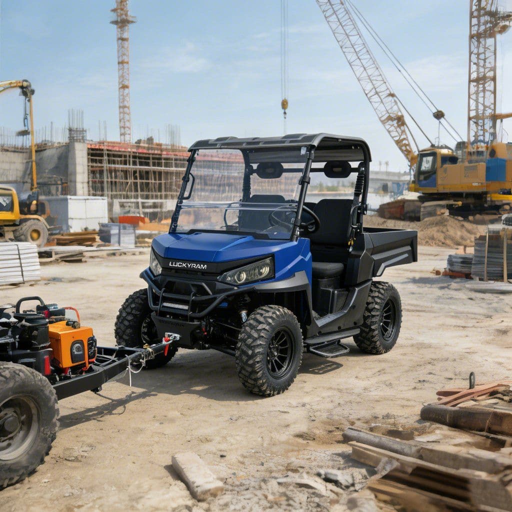 4WD offroad UTV för jakt 1000kg Bogsering 20kw Peak Power 73,6V