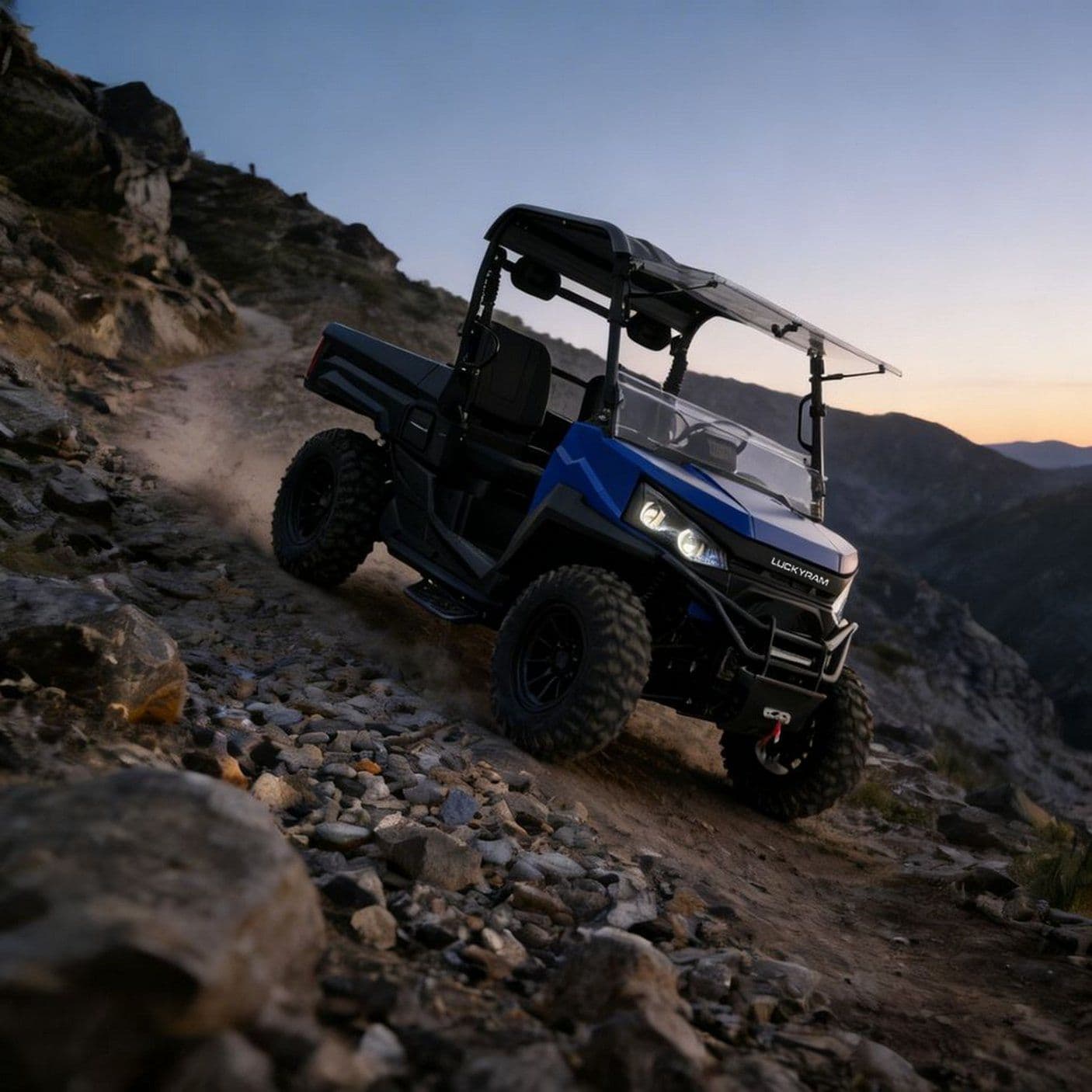 Farm Electric UTV PKE Keyless 4WD 14 Inch Däck 10KW AC Motor