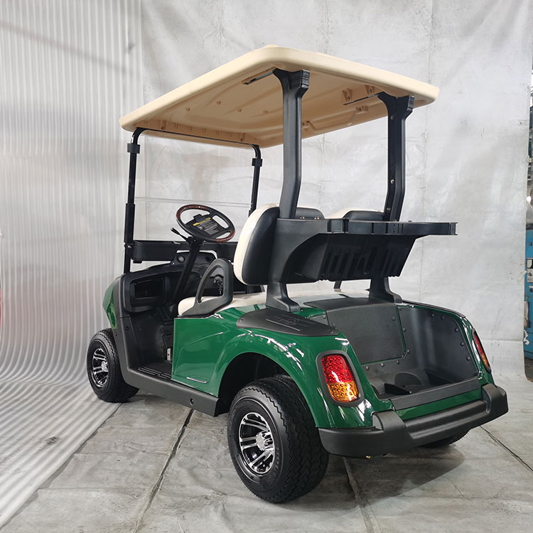 Tvåsitsiga elektriska golfbilar med hög räckvidd, utrustad med litiumbatteri