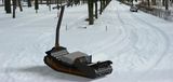 Kraftfull snötransport Snowfox Tracked Farmers elektrisk snöskoter